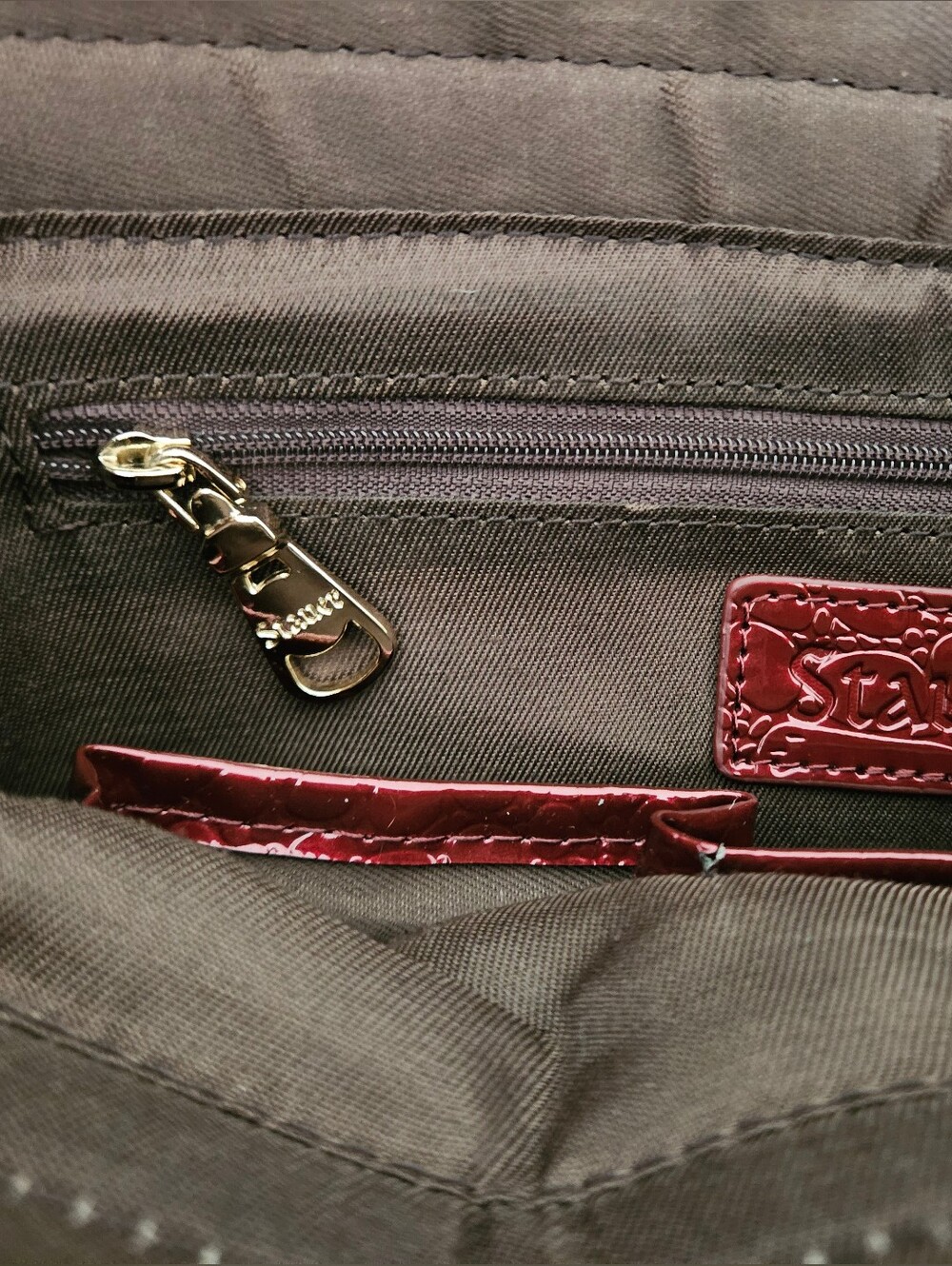 NWOT Stauer Vintage Glam Style Crocodile-Embossed Faux-leather Satchel Handhag. - Picture 12 of 12